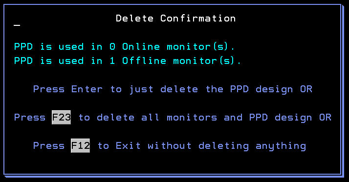 Delete confirmatio Delete confirmatio