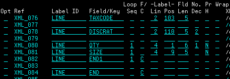 XML Loop Sequence example XML Loop Sequence example